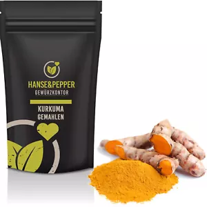 500g Kurkuma Pulver Kurkumawurzel Curcumin gemahlen 1A Qualität - Premium Serie - Bild 1 von 2