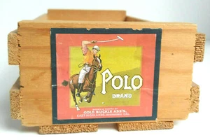 Napa Valley Holzkiste Kassettenetui California Polo Pferd Etikettenhalter 11,5" - Bild 1 von 4