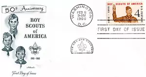 1960 #1145 BOY SCOUTS OF AMERICA FDC W/ ARTMASTER CACHET UNADDRESSED GEM! - Picture 1 of 1
