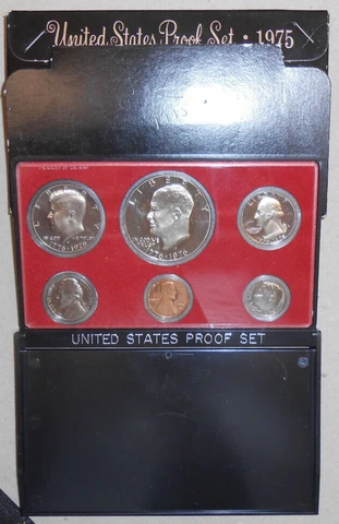 1975 US Mint  6 PC Clad Coin Proof Set Cover