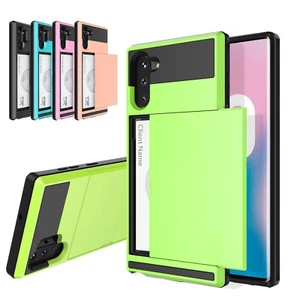 Para Samsung Note 10 10 Plus billetera con estuche soporte para tarjeta de crédito ranura de identificación bolsillo - Imagen 1 de 36