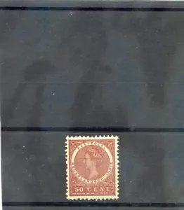 PAÍSES BAJOS INDIAS Sc 57 (MI 52)*EN MUY BUEN ESTADO LH 1905 50c MARRÓN CARMÍN $68 - Imagen 1 de 1