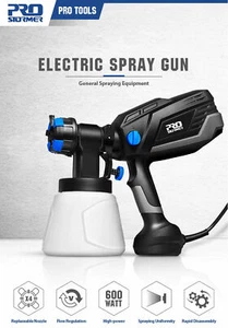 600W Electric Spray Gun 4 Nozzles Sizes 1000ml HVLP Household Paint Sprayer Flow - Picture 1 of 7
