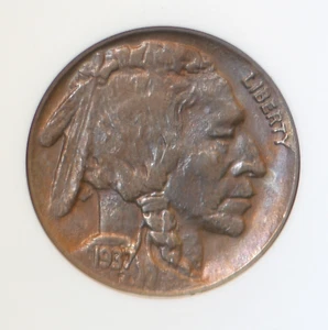 1937-D 3-legs Indian Head Buffalo Nickel ~ Three-legged ~ ANACS AU 53 Soapbox - Picture 1 of 6
