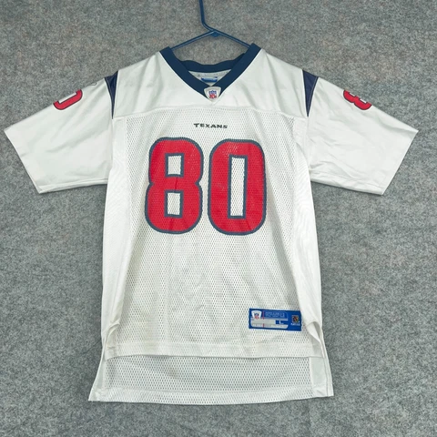 Andre Johnson Jersey # 80 Youth Large 14-16 White Blue Houston Texans Reebok NFL Cover