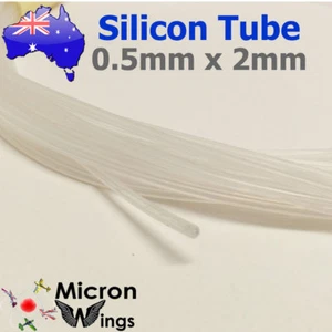 1 Meter 0.5mm x 2.0mm Silicone Tube Tubing Vacuum Tube Clear Translucent Tube Tu - Picture 1 of 4