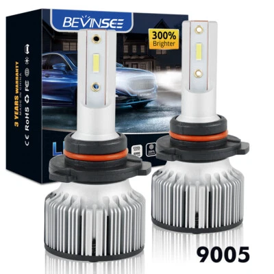 HB3 9005 LED Headlight Bulbs High Beam Fit Citroën C-Zero 2010-2025 Bright White - Image 1 of 4