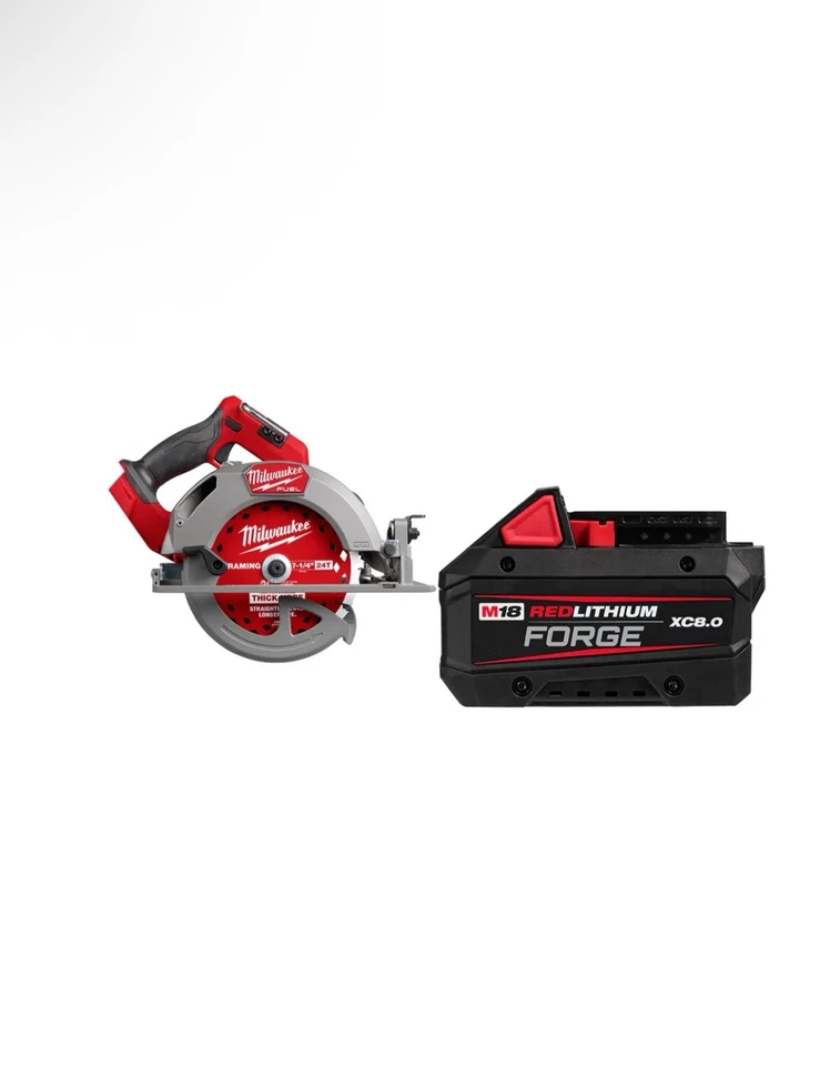 Sierra circular Milwaukee 2834-20M18 COMBUSTIBLE 18V 7-1/4" con batería de forja 8AH Foto 1 de 1
