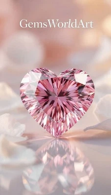 ✨ Top Quality 2 Ct Lab-Grown Diamond Heart Cut D Color VVS1 Brilliant Pink - Image 1 of 4