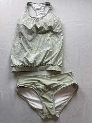 Conjunto de traje de baño de 2 piezas con estampado floral de arrecife de coral para mujer 12/14 conjunto de tankini verde salvia Foto 1 de 4