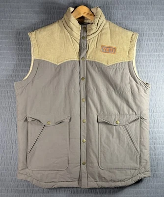 Howler Brothers x YETI Collab Puffer Vest Corduroy Yoke Tan Brown Men’s XL - Image 1 of 4