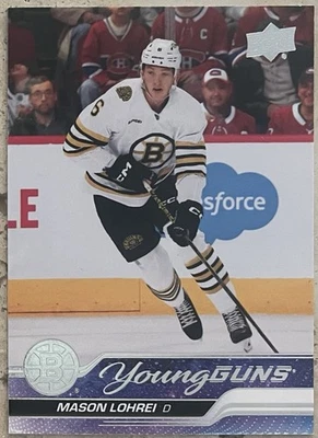 Mason Lohrei Rookie - 2023-24 Upper Deck Young Guns #497 (RC) - Boston Bruins - Image 1 of 2