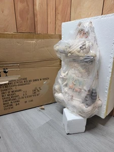 Edredón Jim Shore White Woodland Santa con animales ENORME 19" interior exterior 6001406 - Imagen 1 de 5