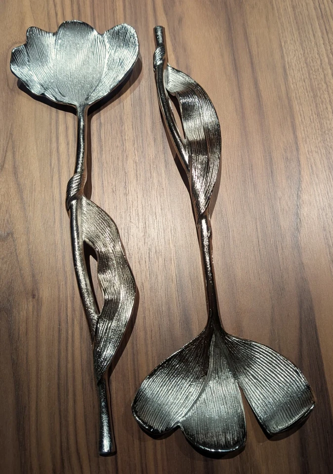 Juego de servir ensalada de tulipán Michael Aram pulido - 13 pulgadas Foto 1 de 4