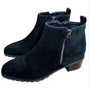 Blondo Samara Suede Waterproof Ankle Bootie Black Size 8 - Picture 1 of 14