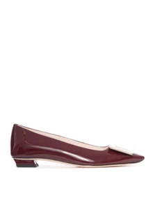 Roger Vivier Belle Vivier Bordeaux 25mm Patent Leather Pumps New - Picture 1 of 3