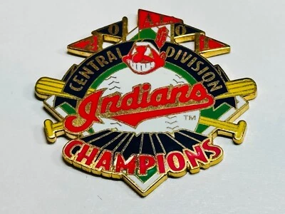 Cleveland Indians Chief Wahoo Pin American League Central Division Champion 2001 - Image 1 of 2