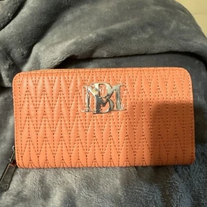 Badgley Mischka Vegan Leather Coral Wallet with Braided Quilting (MSRP $49) NWT - Picture 1 of 6
