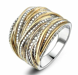 45087 Punk Schmuck Party Männer/Frauen Größe Breit Edelstahlband Ring - Bild 1 von 7