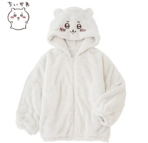 Chiikawa Hoodie #5 size L White Long Sleeve Boa Chiikawa Hoodie #5 size L White - Picture 1 of 3