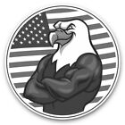 2 x Vinyl Aufkleber 25 cm (bw) - American Bald USA Eagle Flagge #39892