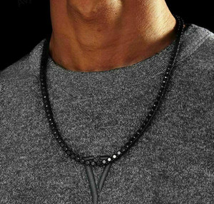 Black Diamond Tennis Necklaces 