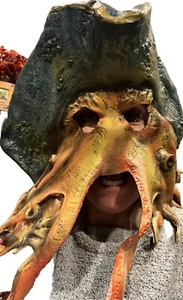 PIRATES OF Caribbean MASK DAVEY JONES Disney Disguise 2006 Tentacle FACE SCARY - Picture 1 of 19