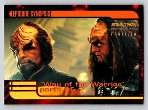Tarjeta intercambiable Sky Box 1997 Star Trek Espacio Profundo Nueve Perfiles #12 Worf Klingon - Imagen 1 de 2