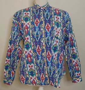 Vintage 90er Southwest Canyon Shirt Western Aztec Damen Gr. M Schulterpolster - Bild 1 von 10
