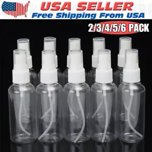 30/60ML Travel Spray Bottle Plastic Transparent Perfume Empty Atomizer USA - Picture 1 of 16