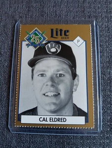 CAL ELDRED 1994 MILWAUKEE BREWERS MILLER BREWING RARE BASEBALL CARD SGA - Picture 1 of 2