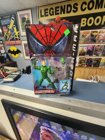 Spider-Man Toy Biz. Super Poseable Green Goblin.  Mint Cover