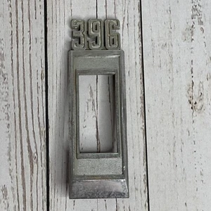 OEM Chevrolet 396 Chrome Emblem 3950774 Vintage 1960s Chevy Chrome Metal - Picture 1 of 9