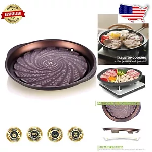 Versatile Stovetop Cooking - 12" Non-Stick Grill Pan for Korean BBQ Delight - Picture 1 of 10