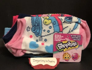 Shopkins Toddler Girls No Shows Socks 6 Pack Size M Shoe Sz 10.5-4 New NWT - Picture 1 of 3