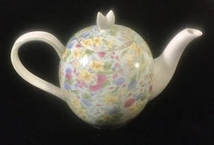 Grace Teaware Spring Chintz Floral Easter Porcelain Teapot - Picture 1 of 8
