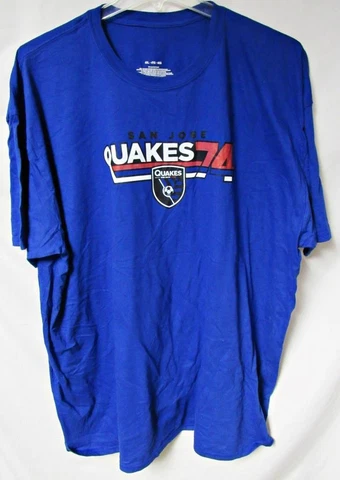 San Jose Earthquakes Men 4XL Distressed Screened "QUAKES 74" T-shirt C1 2862 Cover