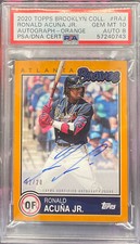 2020 Topps Brooklyn Collection Ronald Acuna Jr #BKA-RA /20 Auto Orange *PSA 10*