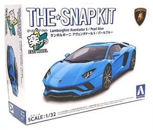 Aoshima 1/32 Scale Snap Kit 063491 12-E - Lamborghini Aventador S - Pearl Blue - Picture 1 of 5