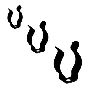 Nuovo 200 X Aperto Strumento Clip Nero Rivestito IN Plastica Molla Acciaio Grips - Foto 1 di 1