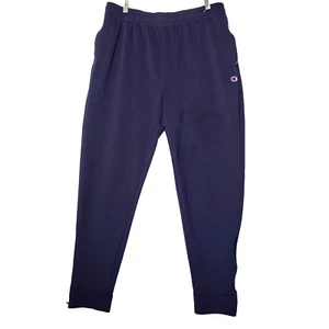 Pantalones de chándal Champion Poly para hombre azules XL bolsillos con cremallera en las piernas cordón elástico - Imagen 1 de 5