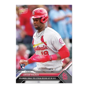 Jordan Walker - 2023 MLB TOPPS NOW Card 110 - RC Rookie Ties H Streak since 1912 - Picture 1 of 2