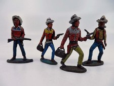 CROMOPLASTO XILOPLASTO 4 vecchi soldatini soldatino cowboy