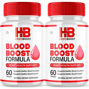 Hemo Boost Blood Boost Formula Supports Heart and Blood Health (2 Pack) - Picture 1 of 8