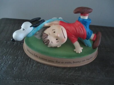 Hallmark Schultz  Peanuts  When life takes you for a ride hang on tight figure - Image 1 of 4