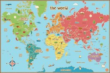 Large World Map Poster
