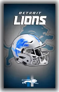 Detroit Football Team Memorable Flag 90x150cm 3x5ft Lions Helmet Best Banner - Picture 1 of 6