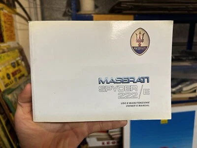 Maserati 222 / E e Spyder / E Libretto Manuale Uso e Manutenzione 1989 ITA / UK - Immagine 1 di 4
