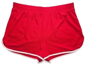 No Boundaries Red & White Stretch High Rise Running Shorts Women's Size XL - Picture 1 of 9