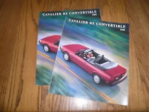 Chevrolet Cavalier RS 1991 convertible folleto de ventas - vintage - 2 por 1 precio - Imagen 1 de 4